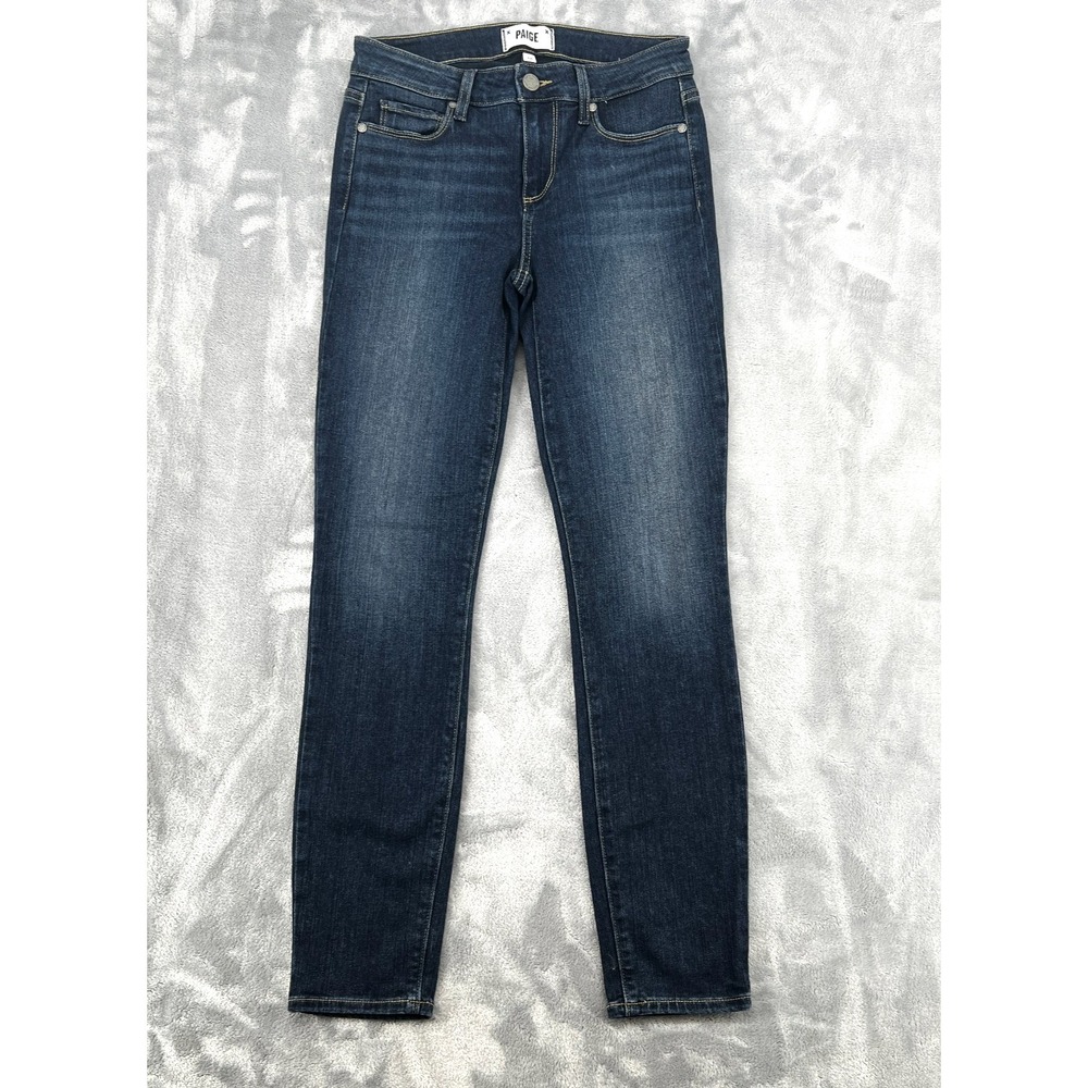 PAIGE Verdugo Ankle Jeans Women Size 26 Dark Wash Skinny Fit Stretch Denim